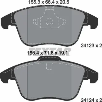 Колодки гальмівні (передні) Land Rover Freelander/Ford Mondeo IV 1.8-2.5 07- (Teves) Q+ TEXTAR 2412301