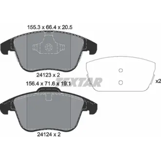 Колодки гальмівні (передні) Land Rover Range Rover Evoque 11- (Teves) Q+ TEXTAR 2412305
