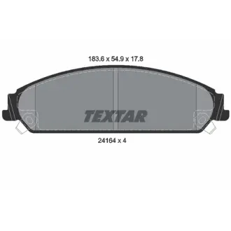 Колодки гальмівні (передні) Dodge Charger/Challenger/Chrysler 300 C 04- TEXTAR 2416401
