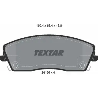 Комплект тормозных колодок, дисковый тормоз TEXTAR 2416601