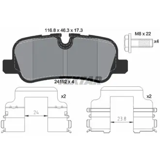 Колодки гальмівні (задні) Land Rover Discovery IV 09-18/Range Rover 05-13 (Lucas) Q+ TEXTAR 2419204