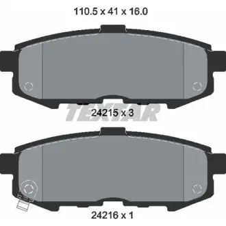 Комплект тормозных колодок, дисковый тормоз TEXTAR 2421501