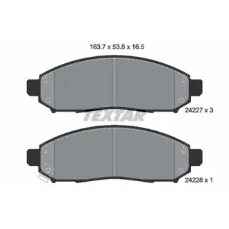 Колодки гальмівні (передні) Nissan Partfinder 04-10/NP300 04-13 (163.7x53.8x16.5) TEXTAR 2422701