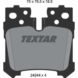 Комплект тормозных колодок, дисковый тормоз TEXTAR 2424401