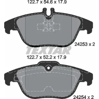 Колодки гальмівні (задні) MB C-class (W204/C204)/E-class (C207/A207) 1.6-5.5 07- (Teves) Q+ TEXTAR 2425301