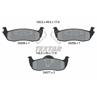 Колодки гальмівні (задні) Jeep Grand Cherokee 05-11 Q+ TEXTAR 2425801