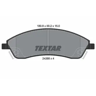 Комплект тормозных колодок, дисковый тормоз TEXTAR 2426801