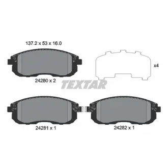 Гальмівні колодки FIAT/NISSAN/SUZUKI Cedici/Cube/SX4 "F "01>> TEXTAR 2428001