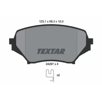 Комплект тормозных колодок, дисковый тормоз TEXTAR 2429701