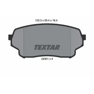 Комплект гальмівних колодок передн, SUZUKI GRAND VITARA I 2.0D 02.01-09.05 TEXTAR 2430101