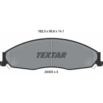 Комплект тормозных колодок, дисковый тормоз TEXTAR 2430301