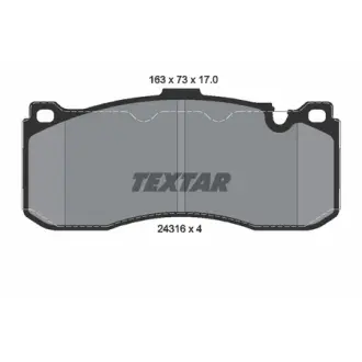 Комплект тормозных колодок, дисковый тормоз TEXTAR 2431601