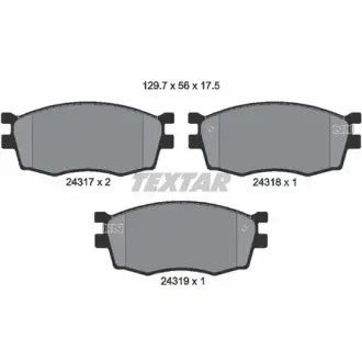 Гальмівні колодки HYUNDAI/KIA Accent/Pride/Rio "F "00>> TEXTAR 2431701