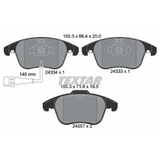 Гальмівні колодки AUDI/SEAT/VW Q3/Alhambra/Passat/Tiguan "F "09>> TEXTAR 2433401