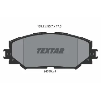 Колодки гальмівні (передні) Toyota RAV4 III 06-/Auris 07- (Akebono) TEXTAR 2433601