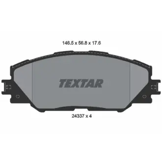 Колодки гальмівні (передні) Toyota RAV4 2.0-3.5/Prius 1.8 05- (Advics) TEXTAR 2433701