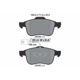Колодки гальмівні (передні) alfa romeo 159 1.9-2.2i jts (05->) (ПРОМО) TEXTAR 2433901
