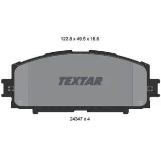 Колодки дискового тормоза TEXTAR 2434701