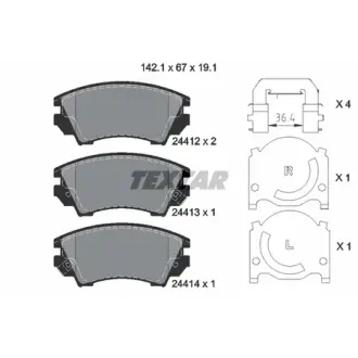 Колодки гальмівні (передні) Opel Astra J 12-/Insignia 08- (Mando) TEXTAR 2441201