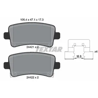 Колодки гальмівні (задні) Opel Insignia 08- (TRW) Q+ TEXTAR 2442101