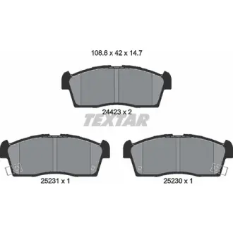 Колодки гальмівні (передні) Citroen C-Zero/Peugeot ION 10- TEXTAR 2442302