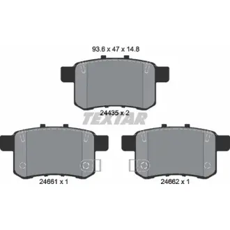 Колодки гальмівні (задні) Honda Accord VIII 2.0-2.4i 08- (Nissin) TEXTAR 2443501