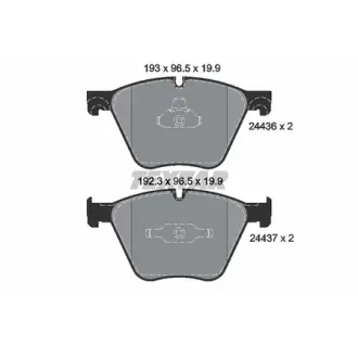Колодки гальмівні (передні) BMW 5 (F07)/7 (F01)/X5 (E70/F15)/X6 (E71/F16) 06- (ATE-Teves) (Q+) TEXTAR 2443601