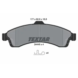 Комплект тормозных колодок, дисковый тормоз TEXTAR 2444801