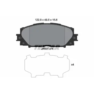 Колодки гальмівні (передні) Toyota Prius 08- (Akebono) TEXTAR 2445101