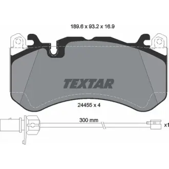Колодки гальмівні (передні) Audi A6 08-18/A7 13-18 (Brembo) (з датчиком) TEXTAR 2445501