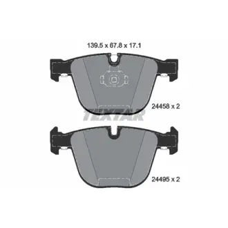 Колодки гальмівні (задні) BMW X5 (E70/F15)/ X6 (E71/F16) 06- (Ate-Teves) Q+ TEXTAR 2445801
