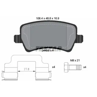Колодки гальмівні (задні) Land Rover Range Rover 11-/Volvo S80/V70 06- (TRW) Q+ TEXTAR 2449601