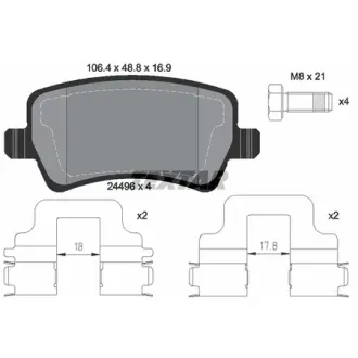 Колодки гальмівні (задні) Ford Galaxy/ Land Rover Freelander 2/Volvo S80/V70 06- (TRW) Q+ TEXTAR 2449602