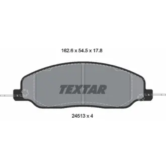 Комплект гальмівних колодок передн, FORD USA MUSTANG 3.7-5.4 01.04- TEXTAR 2451301
