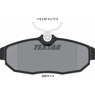 Комплект гальмівних колодок задн, FORD USA MUSTANG 3.7-5.4 12.04- TEXTAR 2451401