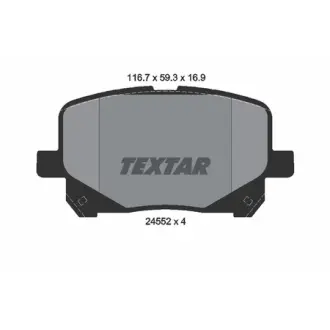 Комплект тормозных колодок, дисковый тормоз TEXTAR 2452201