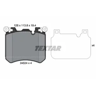 Гальмівні колодки BMW X5(E70)/X6(E71) "F "06-14 TEXTAR 2452401