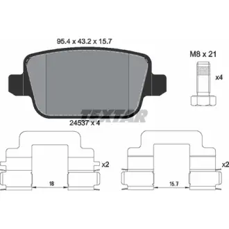 Колодки гальмівні (задні) Ford Kuga 08-/Mondeo IV 07-15 (TRW) Q+ TEXTAR 2453703