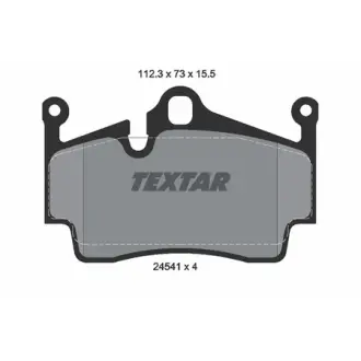 Колодки гальмівні (задні) Porsche 718/911/Boxster/Cayman 2.0-4.0 01- TEXTAR 2454101