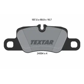 Колодки гальмівні, комплект TEXTAR 2455404