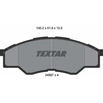 Колодки гальмівні, комплект TEXTAR 2456701