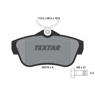 Колодки гальмівні, комплект TEXTAR 2457801