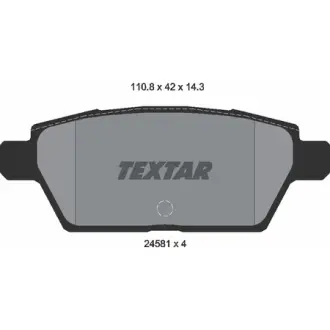 Колодки гальмівні, комплект TEXTAR 2458102