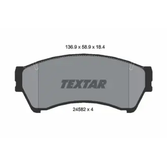 Колодки гальмівні, комплект TEXTAR 2458201