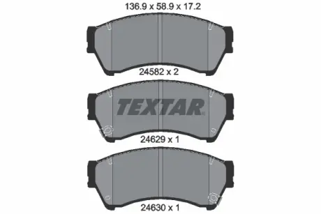 Колодки гальмівні, комплект TEXTAR 2458205