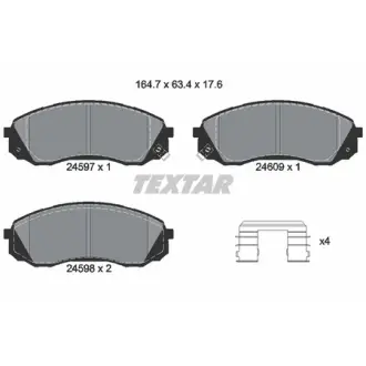 Колодки гальмівні, комплект TEXTAR 2459701