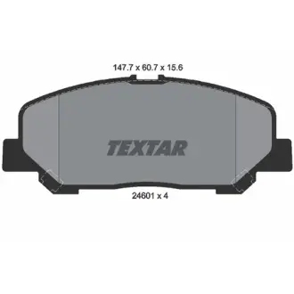 Колодки тормозные, комплект TEXTAR 2460101