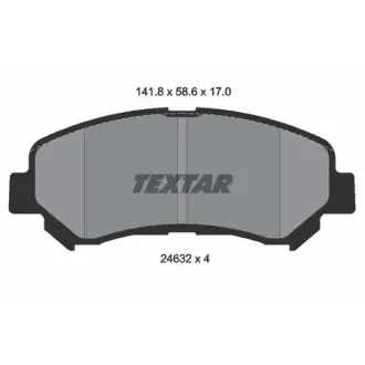 Колодки гальмівні, комплект TEXTAR 2463201