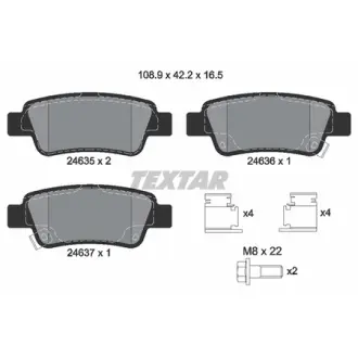 Колодки гальмівні, комплект TEXTAR 2463501