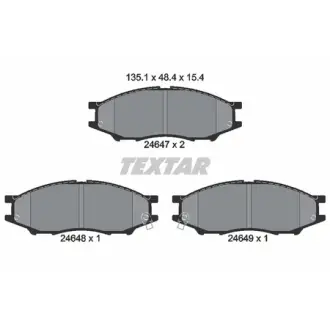 Колодки тормозные, комплект TEXTAR 2464701